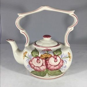 Hand painted porcelain teapot